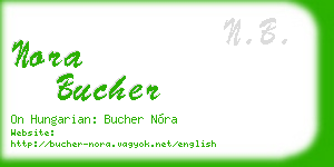 nora bucher business card